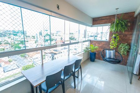 varanda gourmet de apartamento à venda com 3 quartos, 104m² em Castelo, Belo Horizonte