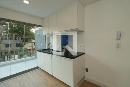 Sala/Cozinha de apartamento para alugar com 1 quarto, 51m² em Liberdade, São Paulo