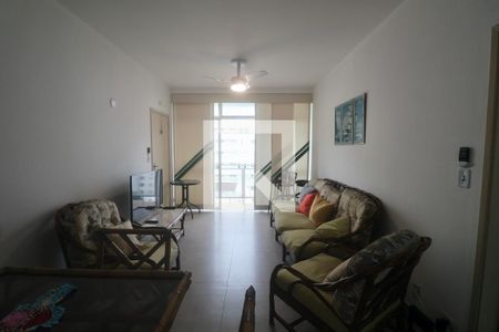 Sala de apartamento para alugar com 3 quartos, 105m² em Barra Funda, Guarujá