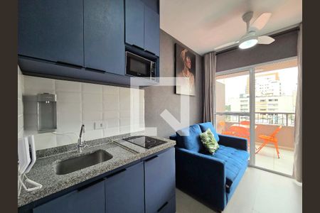 Sala/Cozinha de apartamento para alugar com 1 quarto, 27m² em Vila Olímpia, São Paulo