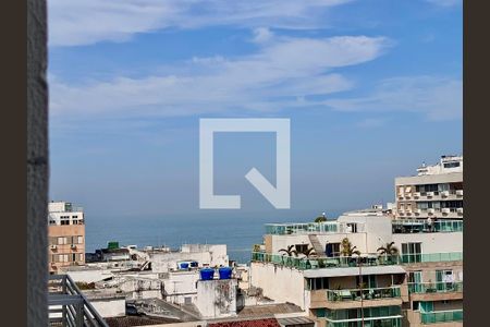 Sala - vista livre para o mar de apartamento para alugar com 2 quartos, 90m² em Leblon, Rio de Janeiro
