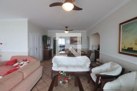 Sala de apartamento para alugar com 4 quartos, 145m² em Morro do Maluf, Guarujá