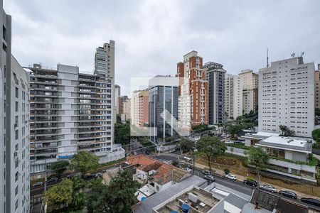 Sala/Cozinha - Vista de apartamento para alugar com 1 quarto, 41m² em Paraíso, São Paulo