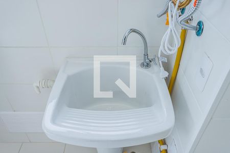 Sala, cozinha e área de serviço de apartamento para alugar com 1 quarto, 31m² em Vila Albertina, São Paulo