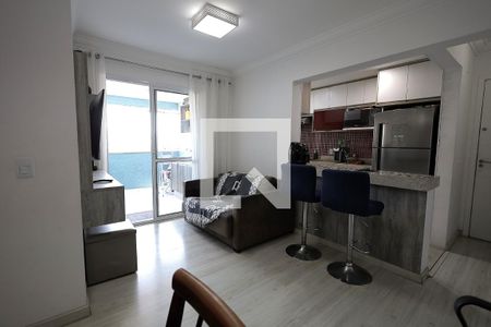 Sala de apartamento à venda com 2 quartos, 60m² em Vila Valparaíso, Santo André