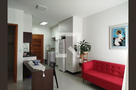 Stúdio mobiliado - sala e cozinha de kitnet/studio à venda com 1 quarto, 35m² em Vila Azevedo, São Paulo
