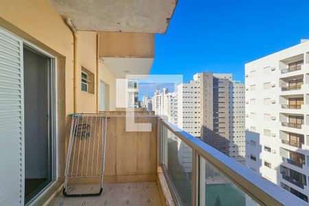 Varanda do quarto  de apartamento para alugar com 1 quarto, 65m² em Barra Funda, Guarujá