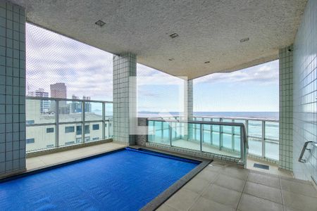 Área comum - Piscina de apartamento para alugar com 2 quartos, 72m² em Maracanã, Praia Grande