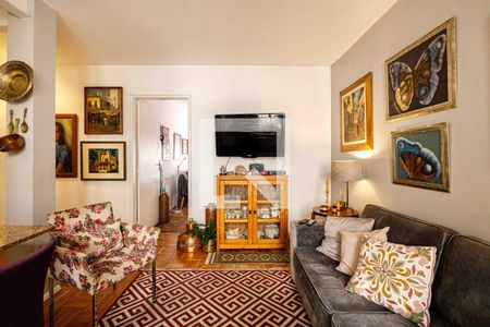 Sala de apartamento à venda com 2 quartos, 65m² em Petrópolis, Porto Alegre