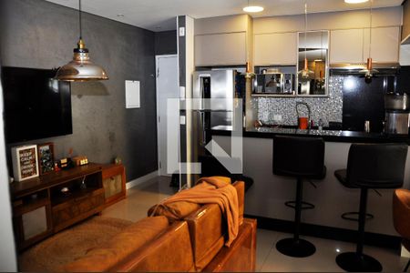Detalhe - Sala e Sala de Jantar com Varanda de apartamento para alugar com 3 quartos, 65m² em Freguesia do Ó, São Paulo