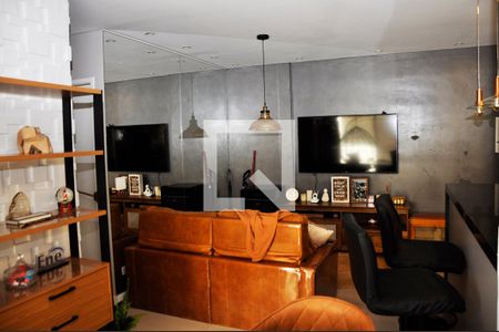Detalhe - Sala e Sala de Jantar com Varanda de apartamento para alugar com 3 quartos, 65m² em Freguesia do Ó, São Paulo