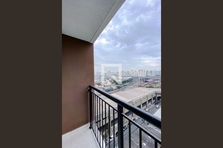 Varanda da Sala de apartamento para alugar com 1 quarto, 27m² em Brás, São Paulo