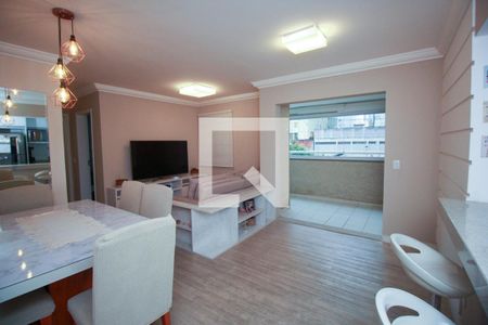 Sala de apartamento à venda com 2 quartos, 65m² em Vila Valparaíso, Santo André