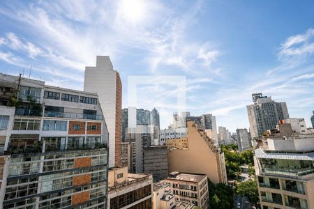 Varanda e Vista de apartamento para alugar com 1 quarto, 37m² em Consolação, São Paulo