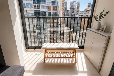 Varanda e Vista de apartamento para alugar com 1 quarto, 37m² em Consolação, São Paulo