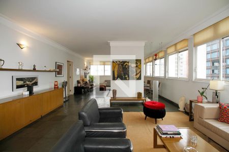 Sala de Estar e Jantar de apartamento para alugar com 3 quartos, 260m² em Jardim Paulista, São Paulo