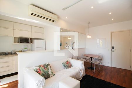 Sala de apartamento para alugar com 1 quarto, 48m² em Moema, São Paulo