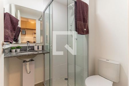 Banheiro de kitnet/studio para alugar com 1 quarto, 20m² em Campos Elíseos, São Paulo
