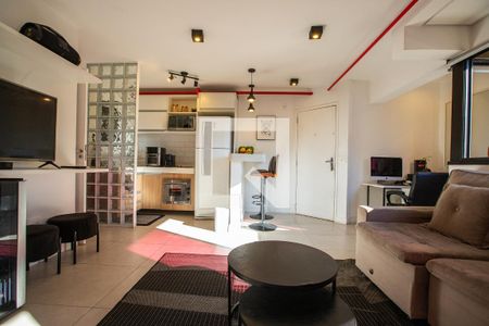 Sala de apartamento para alugar com 1 quarto, 82m² em Brooklin, São Paulo