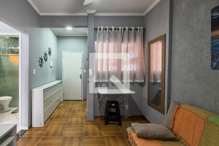 Sala de apartamento para alugar com 1 quarto, 39m² em Vila Tupi, Praia Grande