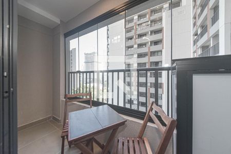 Varanda de kitnet/studio para alugar com 1 quarto, 24m² em Vila Cordeiro, São Paulo