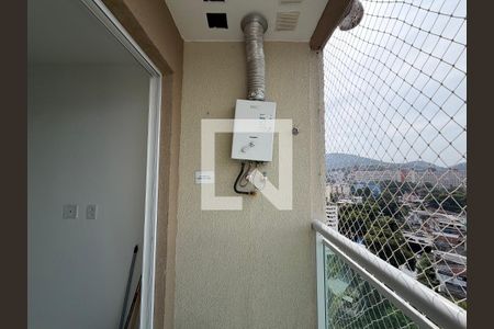 Sala - Varanda  de kitnet/studio para alugar com 1 quarto, 38m² em Taquara, Rio de Janeiro