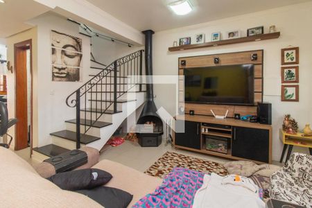 Sala de casa de condomínio à venda com 3 quartos, 125m² em Aberta dos Morros, Porto Alegre