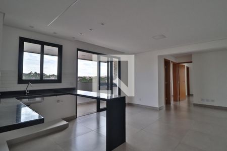 Sala/Cozinha de apartamento para alugar com 2 quartos, 68m² em Daniel Fonseca, Uberlândia