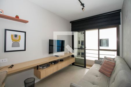Sala de Estar e Jantar de apartamento para alugar com 1 quarto, 40m² em Jardim Paulista, São Paulo