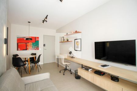 Sala de Estar e Jantar de apartamento para alugar com 1 quarto, 40m² em Jardim Paulista, São Paulo