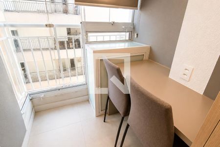 Varanda e Vista de kitnet/studio para alugar com 1 quarto, 20m² em Bela Vista, São Paulo
