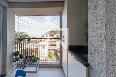 Varanda da Sala de apartamento à venda com 3 quartos, 59m² em Vila Pires, Santo André