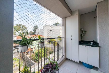 Varanda da Sala de apartamento à venda com 3 quartos, 59m² em Vila Pires, Santo André