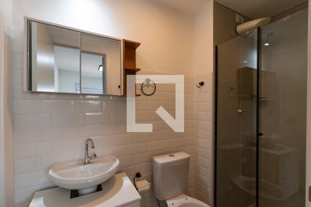 Banheiro da Suíte de apartamento para alugar com 1 quarto, 24m² em Barra Funda, São Paulo