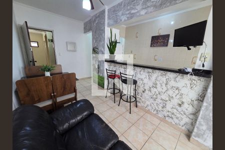 Sala de apartamento para alugar com 1 quarto, 47m² em Aviação, Praia Grande