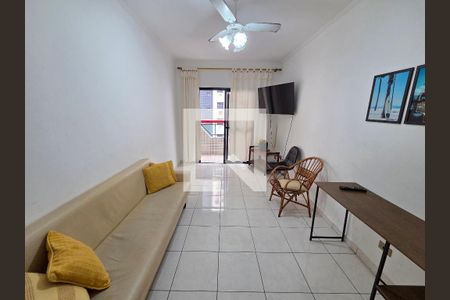 Sala de apartamento para alugar com 1 quarto, 52m² em Aviação, Praia Grande