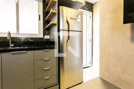Cozinha - Geladeira de apartamento à venda com 1 quarto, 37m² em Chácara Califórnia, São Paulo