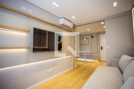 Sala de apartamento para alugar com 1 quarto, 35m² em Centro, Curitiba