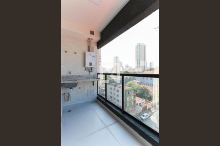 Varanda e área de serviço de apartamento para alugar com 1 quarto, 27m² em Vila Dom Pedro Ii, São Paulo