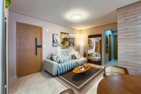 Sala de apartamento para alugar com 3 quartos, 117m² em Vilamar, Praia Grande