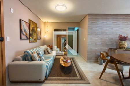 Sala de apartamento para alugar com 3 quartos, 117m² em Vilamar, Praia Grande