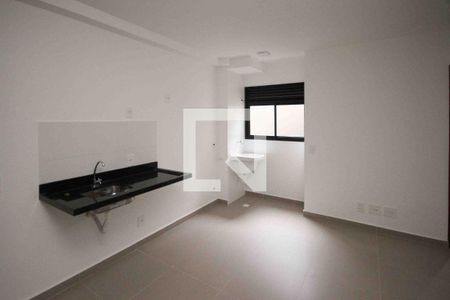 Sala e cozinha de apartamento à venda com 1 quarto, 28m² em Vila Alpina, São Paulo