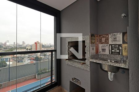 Varanda Gourmet de apartamento à venda com 2 quartos, 59m² em Parque das Nações, Santo André