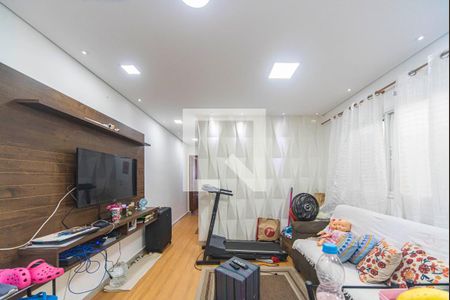 Sala de apartamento à venda com 2 quartos, 52m² em Vila Scarpelli, Santo André
