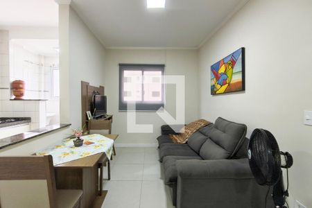 Sala de apartamento para alugar com 1 quarto, 40m² em Aviação, Praia Grande