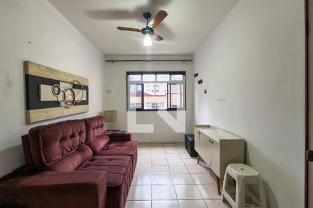 Sala de apartamento para alugar com 1 quarto, 47m² em Canto do Forte, Praia Grande
