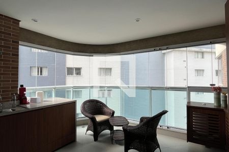 Varanda da Sala de apartamento para alugar com 1 quarto, 45m² em Gonzaga, Santos