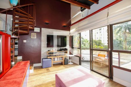 Sala de Estar de apartamento para alugar com 1 quarto, 80m² em Cerqueira César, São Paulo