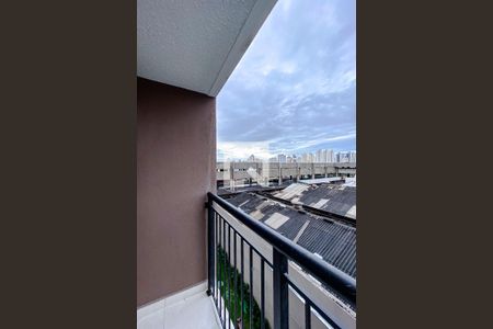 Varanda da Sala de apartamento para alugar com 1 quarto, 28m² em Brás, São Paulo
