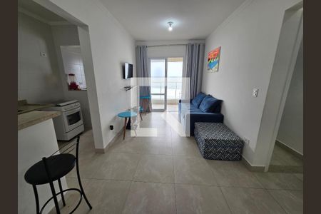 Sala de apartamento para alugar com 1 quarto, 50m² em Vila Caiçara, Praia Grande